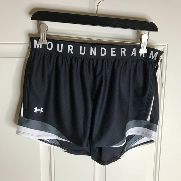 Under Armour Pants - NWT Under Armour Women's Loose Athletic Shorts Black/Grey/White